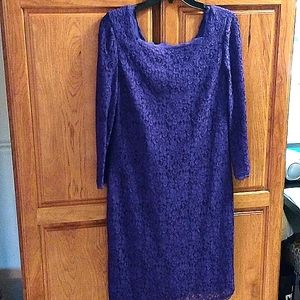 Adrianna Papell Purple Evening Dress
